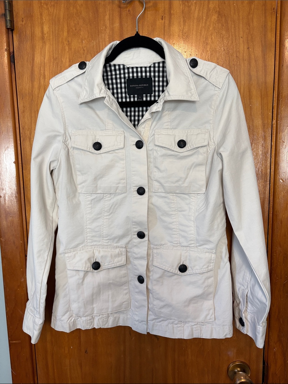 Banana Republic Women’s Cream Utility Jacket - Size S